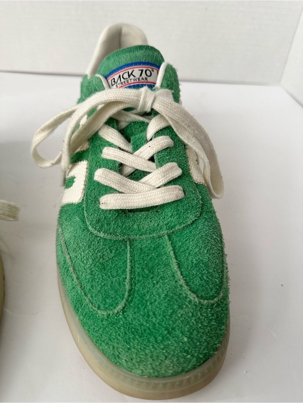 41 BACK 70 The Boston 2505 Streetwear Women’s Green Suede Retro style Sneakers - Picture 5 of 13